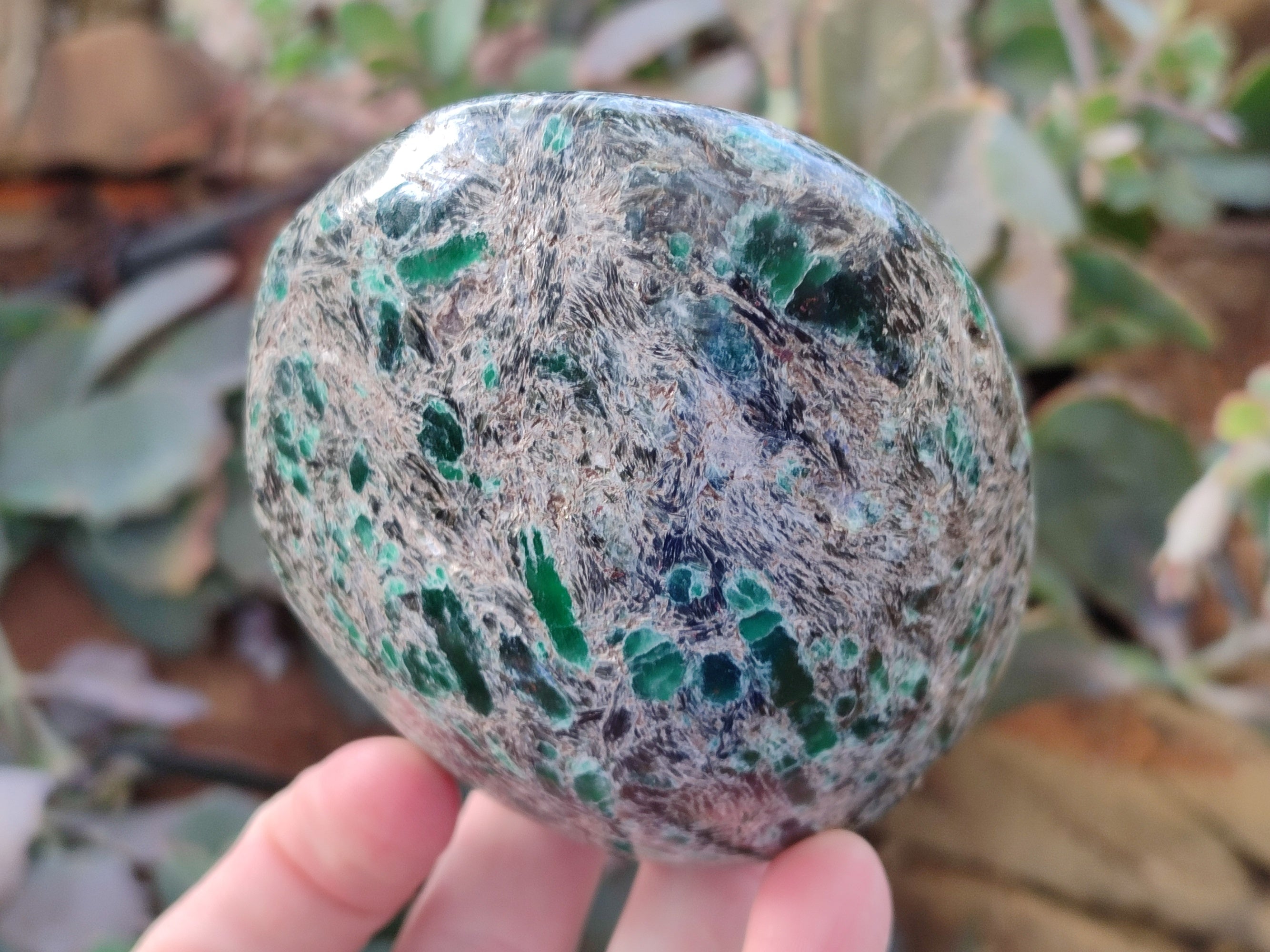 Polished Emerald Mica In Matrix Standing Free Forms x 2 From Mutoko, Zimbabwe - Toprock Gemstones and Minerals 