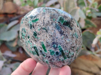 Polished Emerald Mica In Matrix Standing Free Forms x 2 From Mutoko, Zimbabwe - Toprock Gemstones and Minerals 