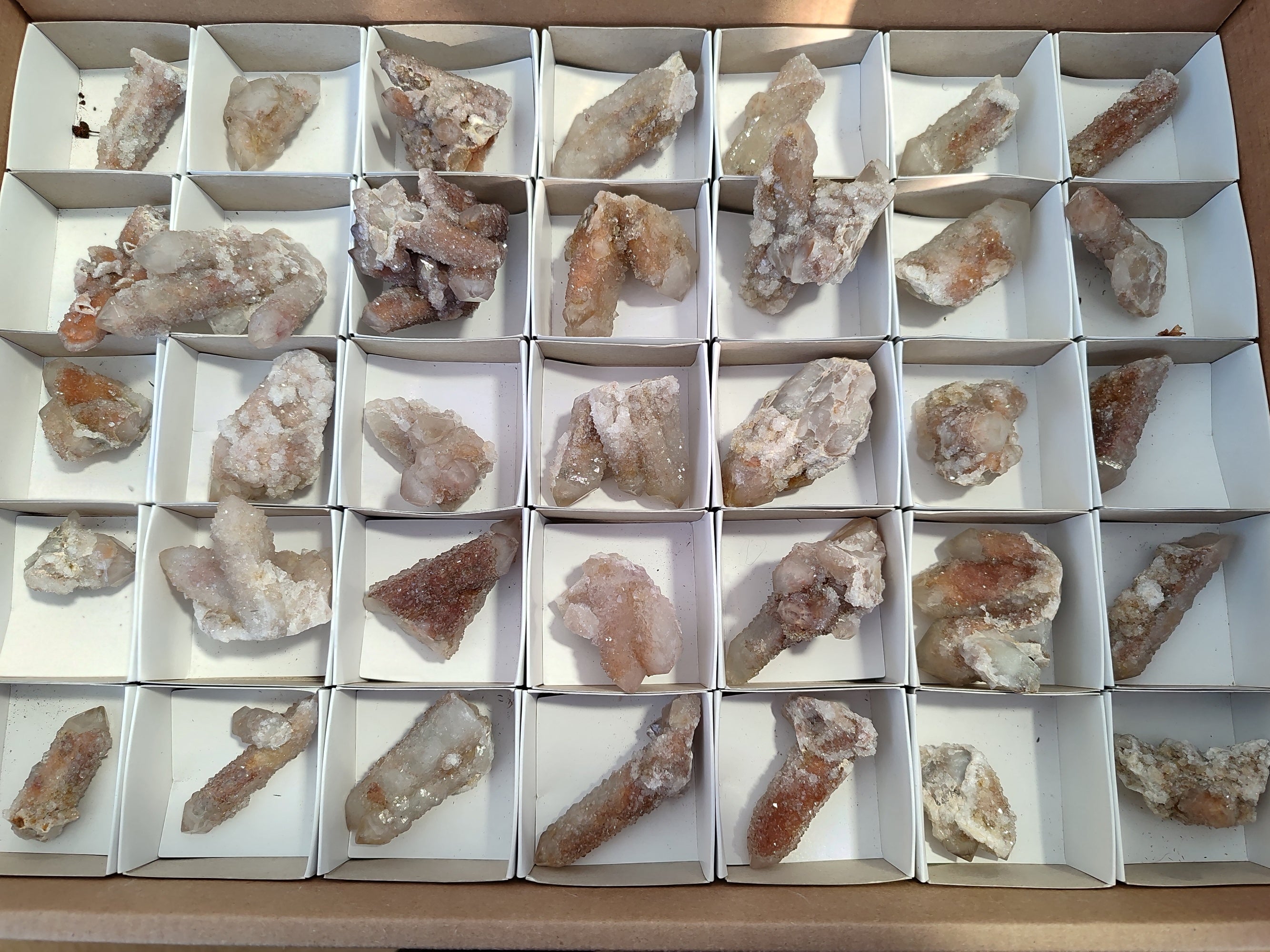 Natural Golden Limonite Spirit Quartz Clusters x 35 From Boekenhouthoek, South Africa - Toprock Gemstones and Minerals 