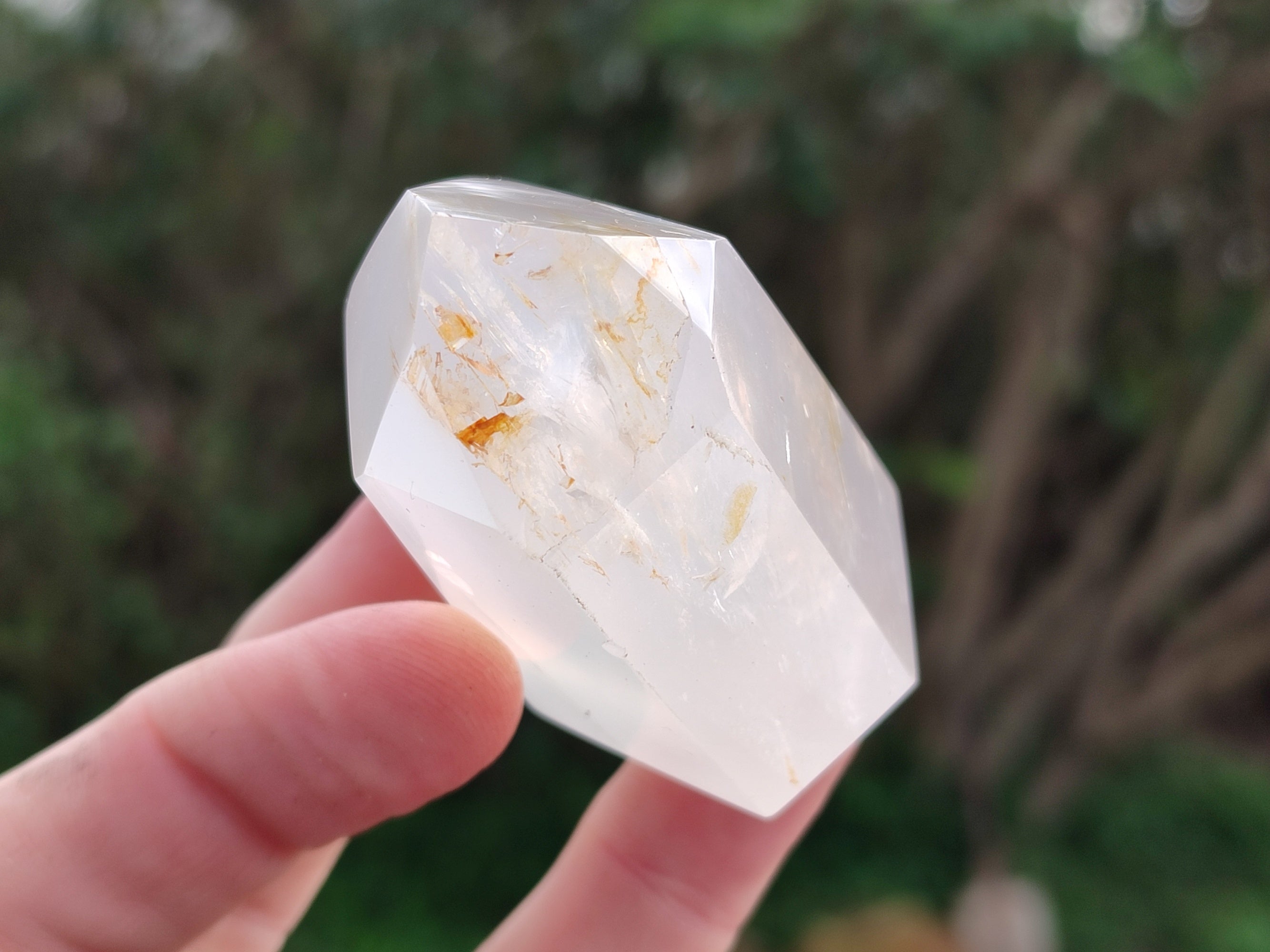 Polished Mixed Quartz and Smokey Quartz with Chlorite "Moss" Inclusions x 12 from Madagascar - Toprock Gemstones and Minerals 