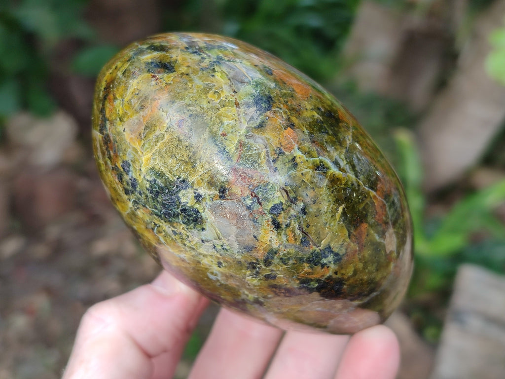 Polished Green Opal Standing Free Forms x 2 From Betroka, Madagascar - Toprock Gemstones and Minerals 