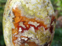 Polished Green Opal Standing Free Forms x 2 From Betroka, Madagascar - Toprock Gemstones and Minerals 
