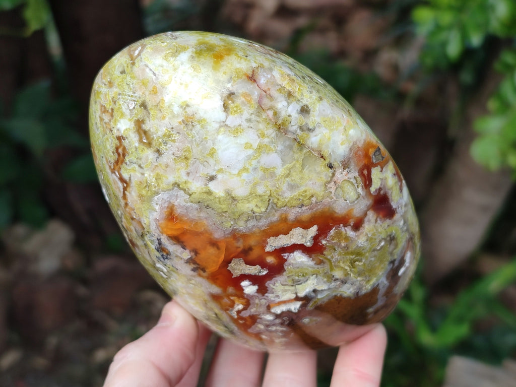 Polished Green Opal Standing Free Forms x 2 From Betroka, Madagascar - Toprock Gemstones and Minerals 