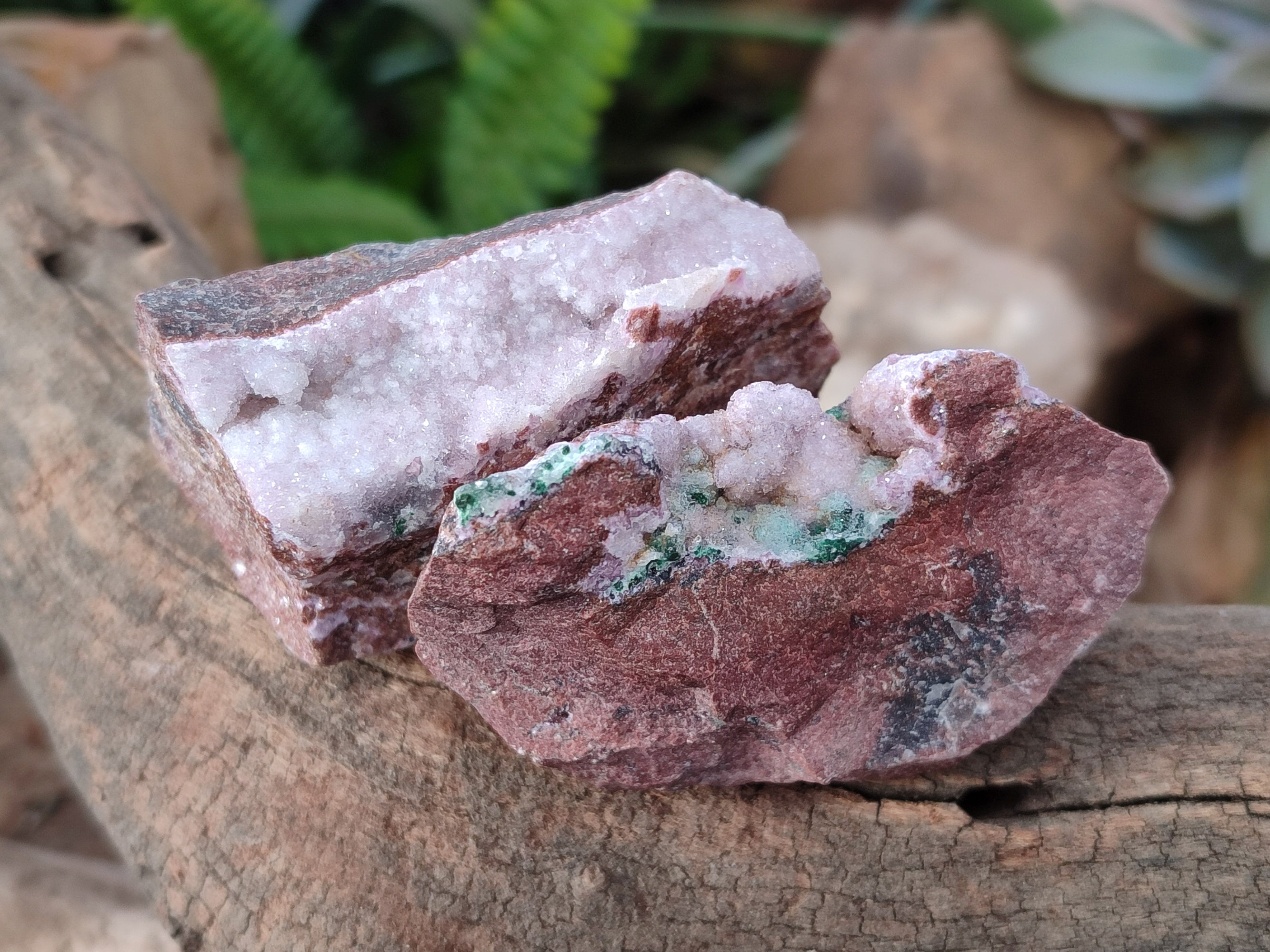 Natural Drusy Salrose with Chrysocolla, Malachite and Kaolinite Specimens x 4 From Kakanda, Congo - Toprock Gemstones and Minerals 