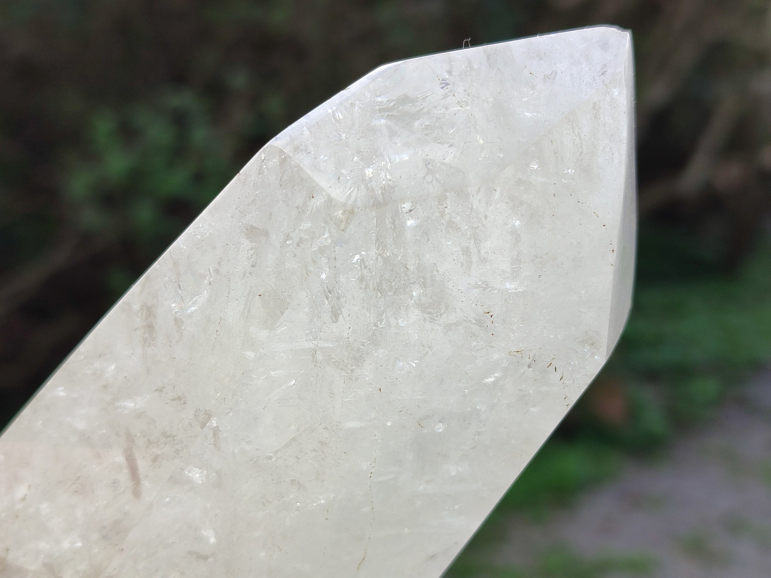 Polished Clear Rainbow Veil Quartz Crystals x 4 From Madagascar - Toprock Gemstones and Minerals 