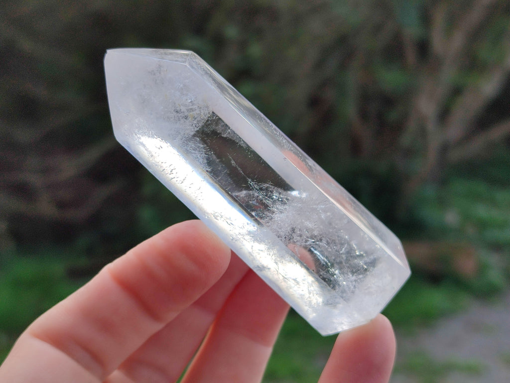 Polished Clear Rainbow Veil Quartz Crystals x 4 From Madagascar - Toprock Gemstones and Minerals 
