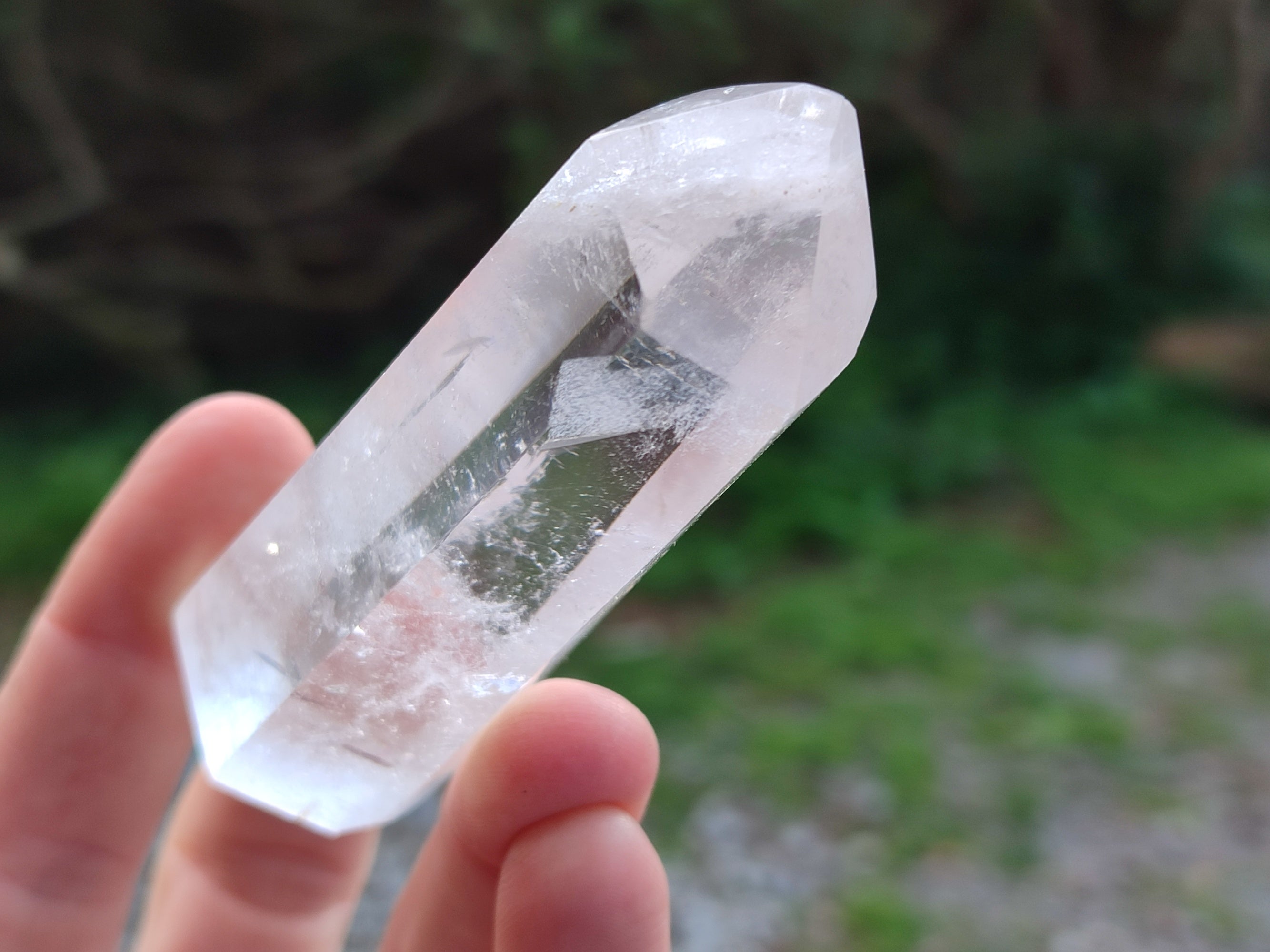 Polished Clear Rainbow Veil Quartz Crystals x 4 From Madagascar - Toprock Gemstones and Minerals 
