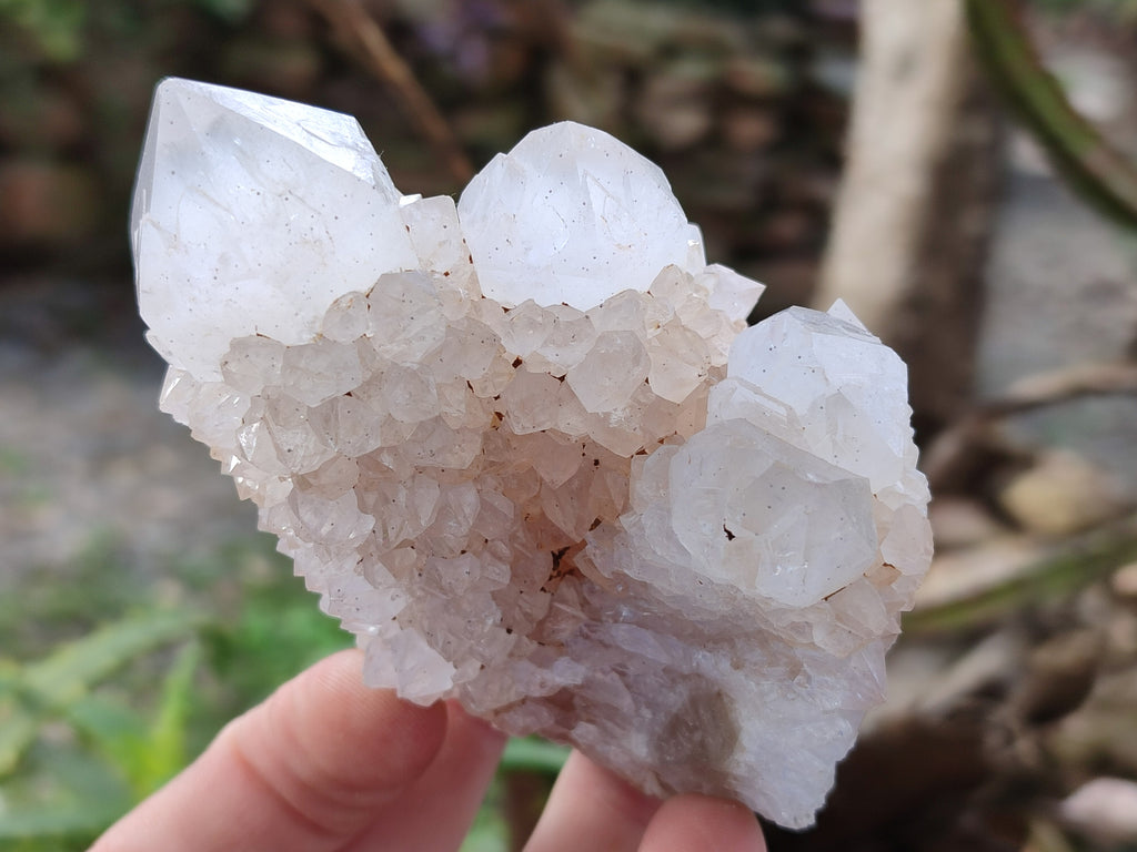 Natural Light Amethyst Spirit Quartz Clusters x 4 From Boekenhouthoek, South Africa - Toprock Gemstones and Minerals 