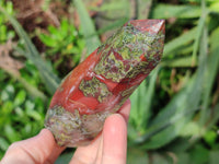 Polished Bastite Dragons Blood Stone Points x 3 From Tshipise, South Africa - Toprock Gemstones and Minerals 
