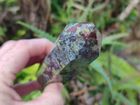 Polished Bastite Dragons Blood Stone Points x 3 From Tshipise, South Africa - Toprock Gemstones and Minerals 