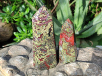 Polished Bastite Dragons Blood Stone Points x 3 From Tshipise, South Africa - Toprock Gemstones and Minerals 