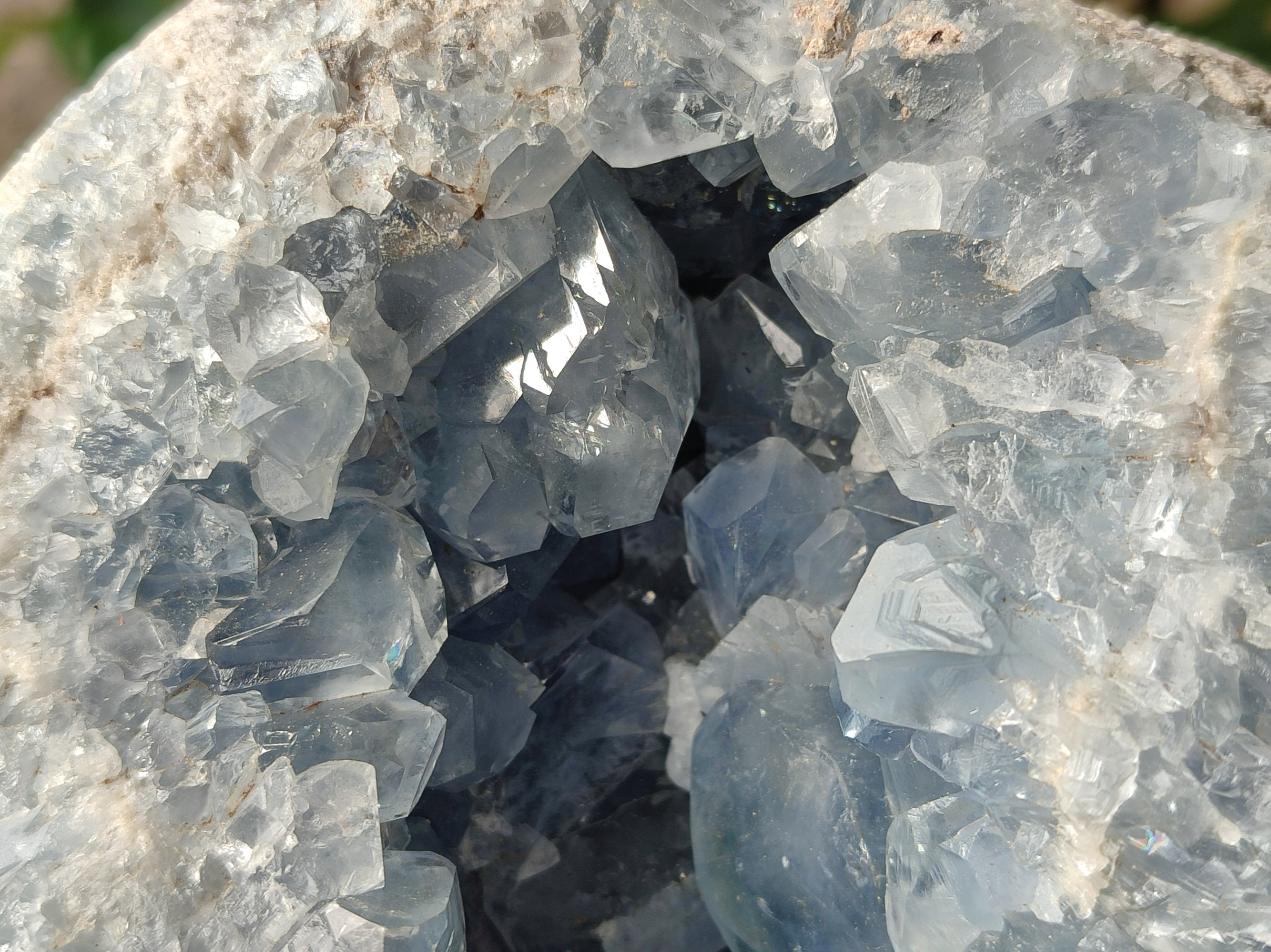 Natural Extra Large Celestite Geode Specimen x 1 From Sakoany, Madagascar - Toprock Gemstones and Minerals 