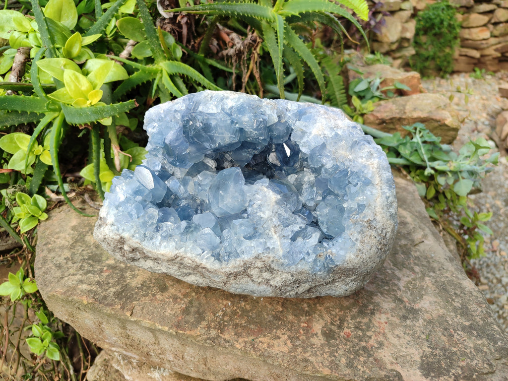 Natural Extra Large Celestite Geode Specimen x 1 From Sakoany, Madagascar - Toprock Gemstones and Minerals 