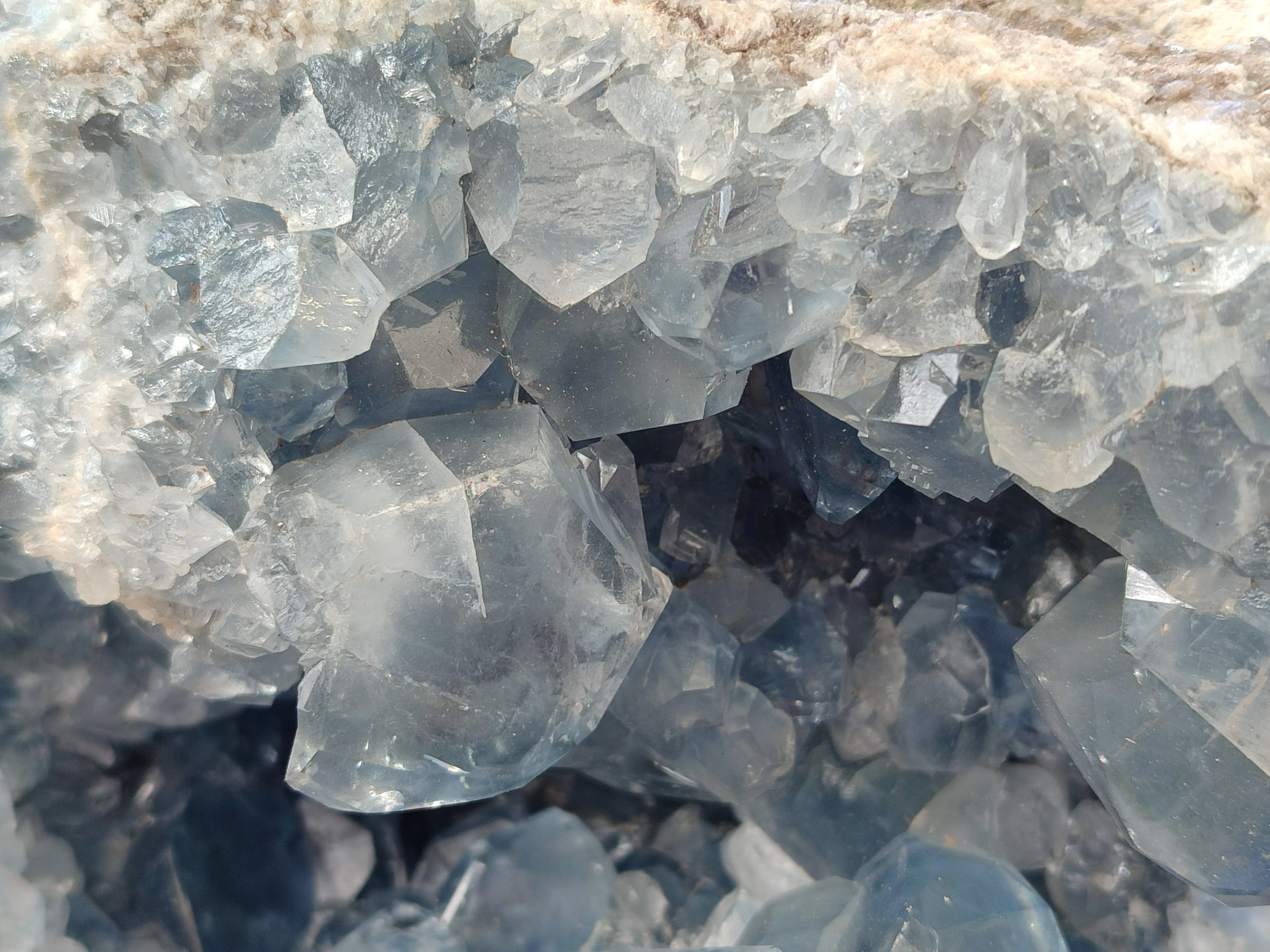 Natural Extra Large Celestite Geode Specimen x 1 From Sakoany, Madagascar - Toprock Gemstones and Minerals 