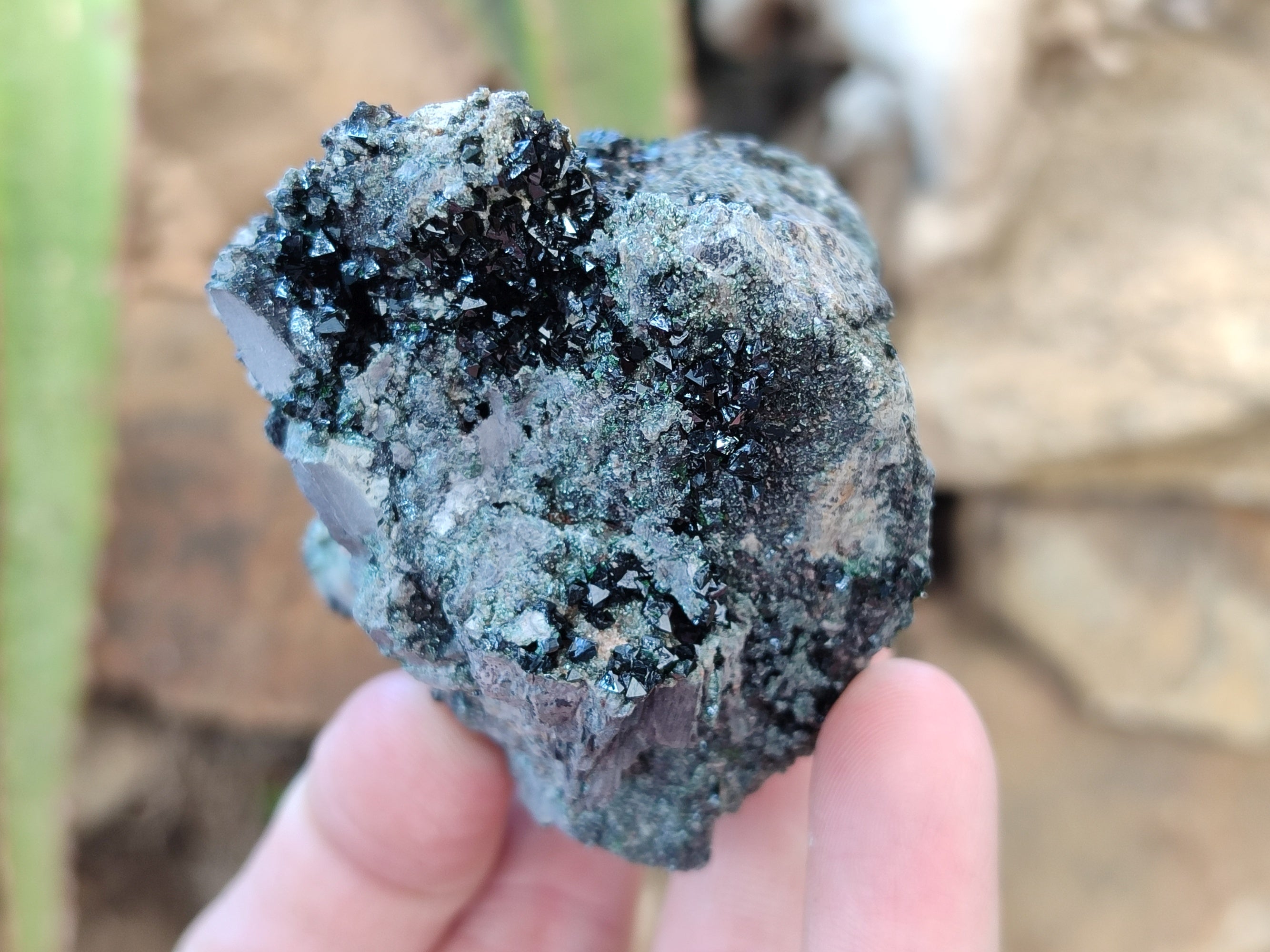 Natural Libethenite Crystals On Dolomite Matrix Specimens x 6 From Shituru, Congo - Toprock Gemstones and Minerals 