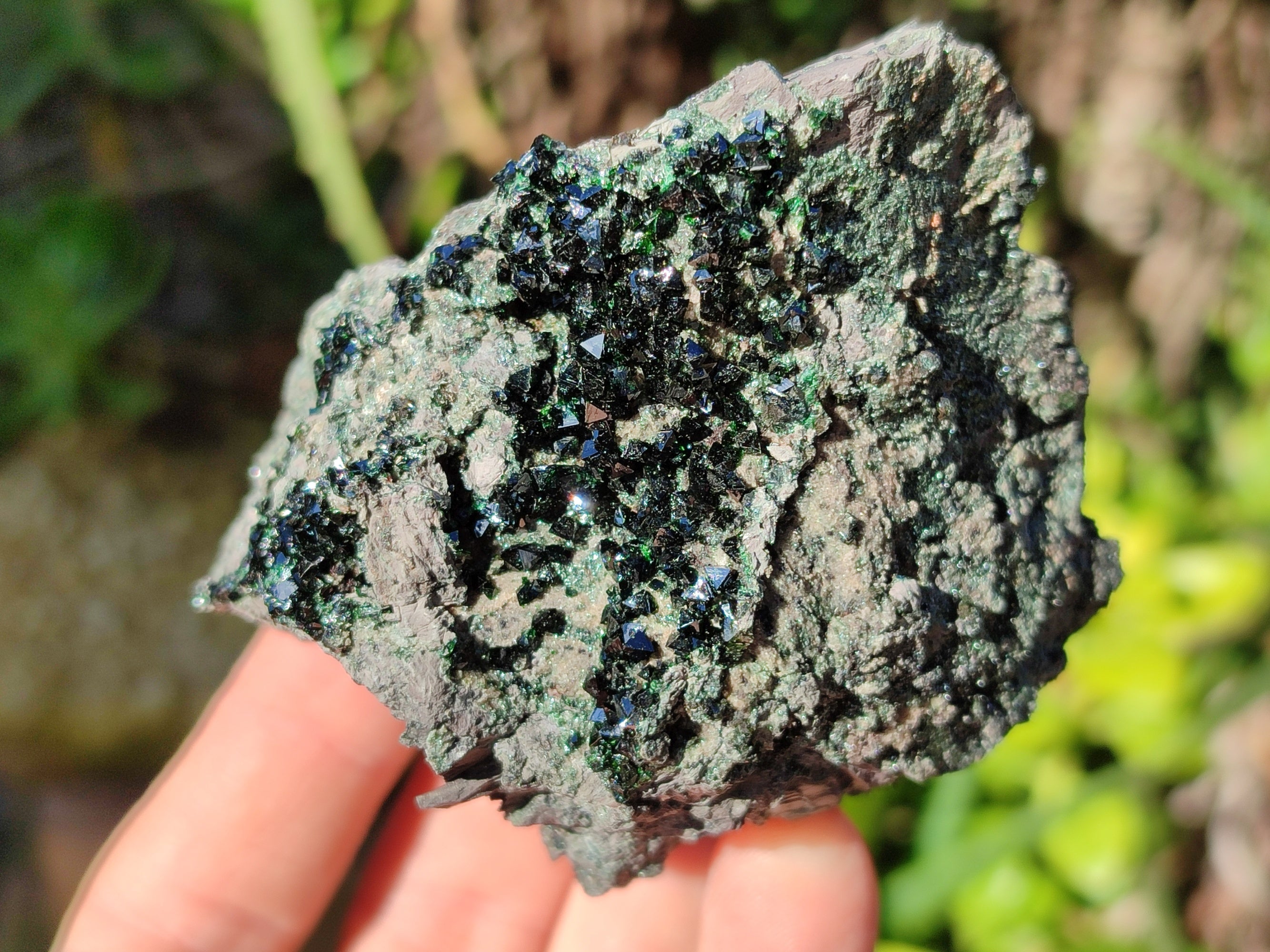 Natural Libethenite Crystals On Dolomite Matrix Specimens x 6 From Shituru, Congo - Toprock Gemstones and Minerals 