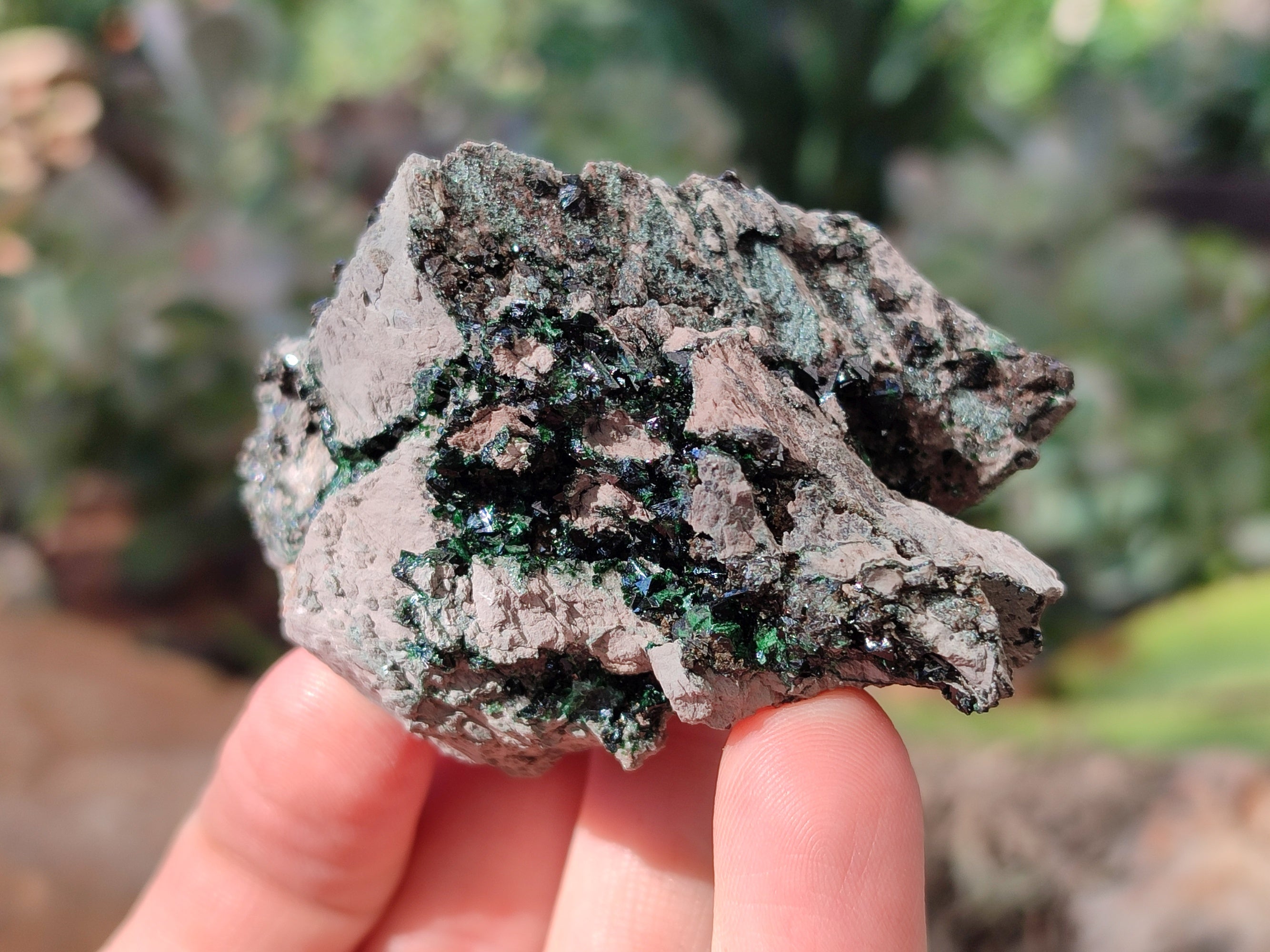 Natural Libethenite Crystals On Dolomite Matrix Specimens x 6 From Shituru, Congo - Toprock Gemstones and Minerals 