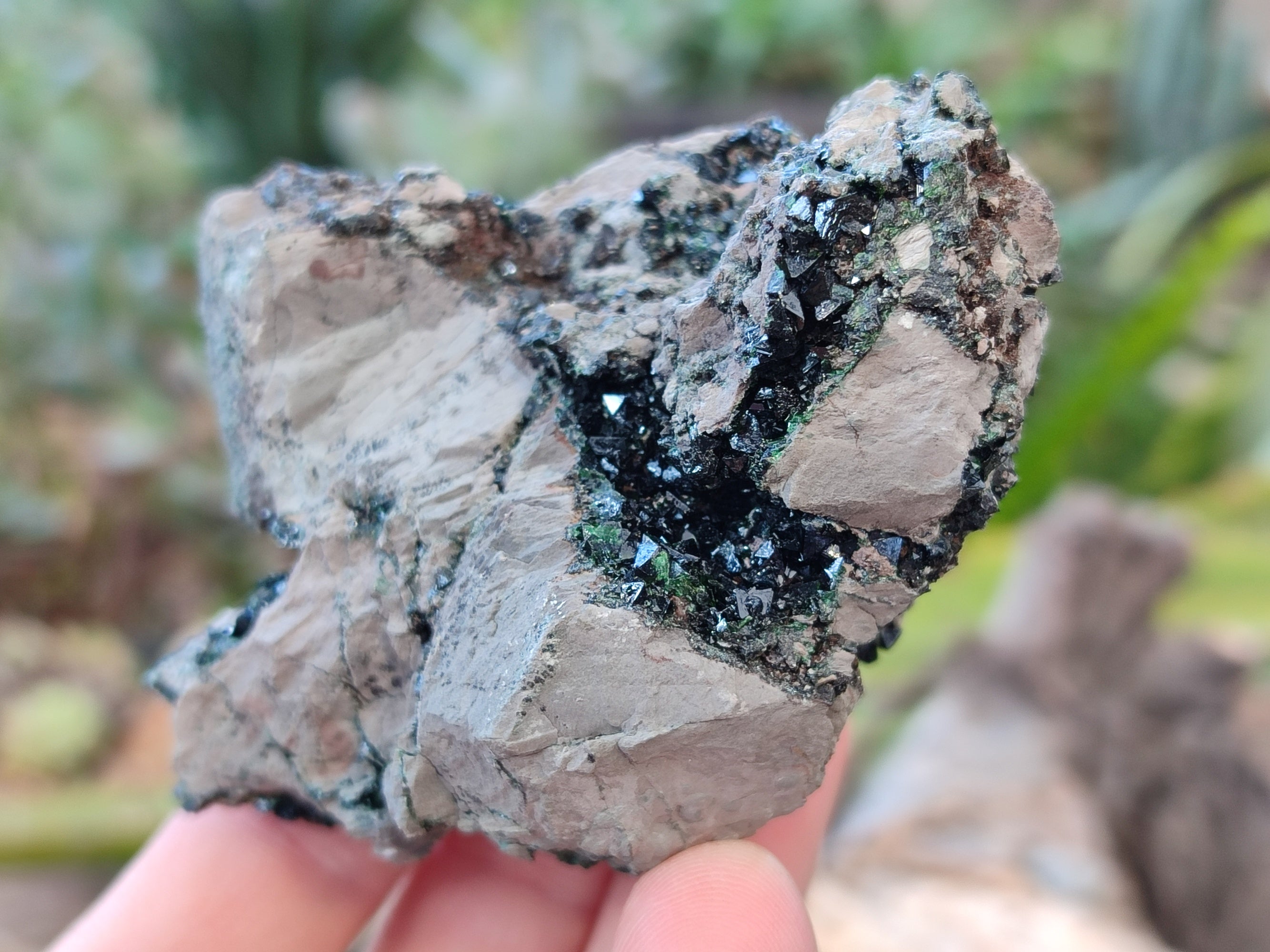 Natural Libethenite Crystals On Dolomite Matrix Specimens x 6 From Shituru, Congo - Toprock Gemstones and Minerals 