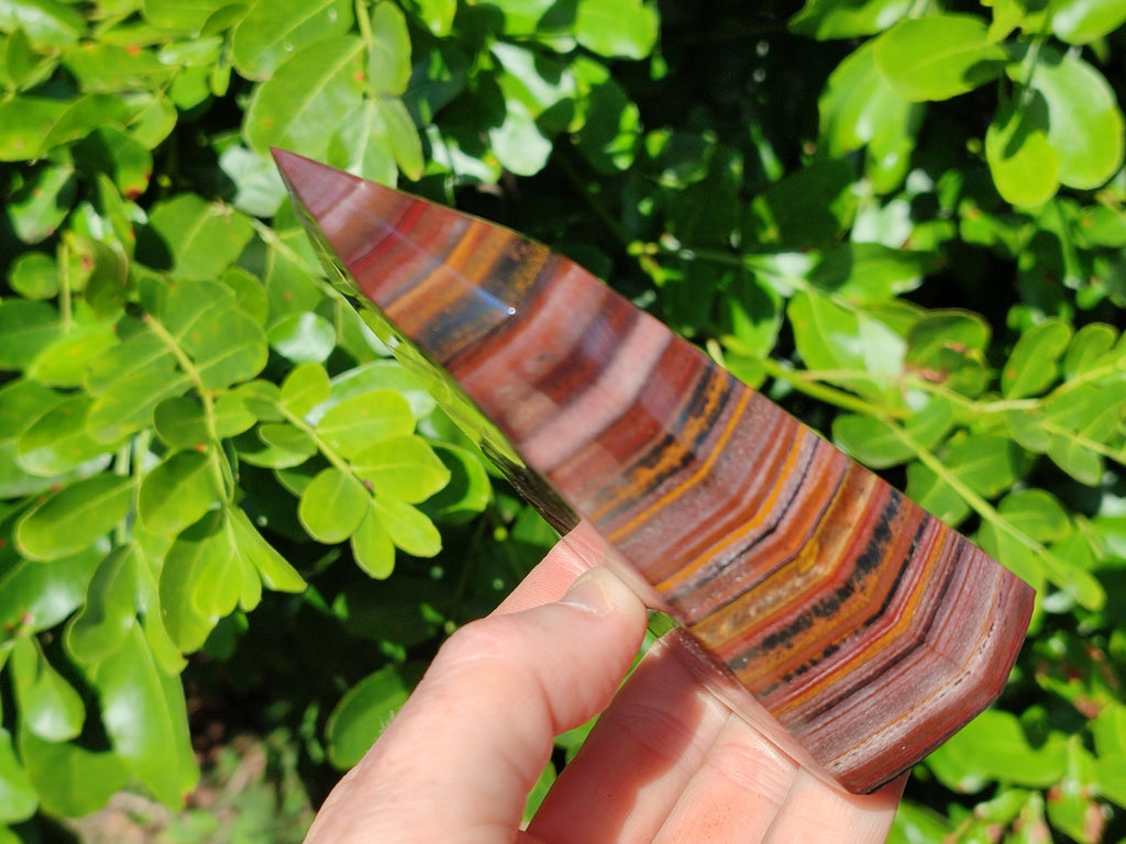 Polished Banded Tiger Iron Points x 2 From Northern Cape, South Africa - Toprock Gemstones and Minerals 