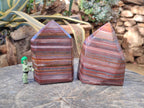 Polished Banded Tiger Iron Points x 2 From Northern Cape, South Africa - Toprock Gemstones and Minerals 
