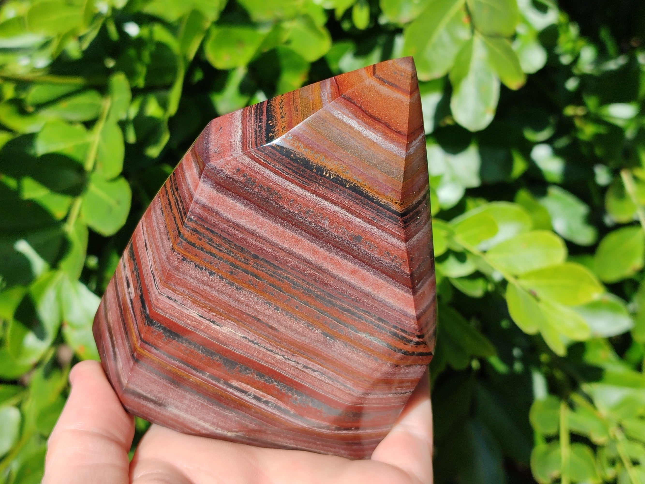 Polished Banded Tiger Iron Points x 2 From Northern Cape, South Africa - Toprock Gemstones and Minerals 