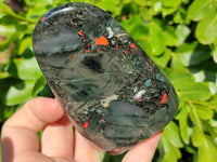 Polished Bloodstone Standing Free Forms x 2 From Swaziland