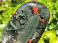 Polished Bloodstone Standing Free Forms x 2 From Swaziland
