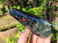 Polished Bloodstone Standing Free Forms x 2 From Swaziland