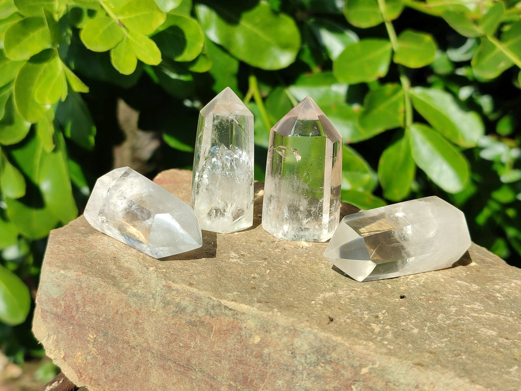 Polished Clear Quartz Crystals x 12 From Madagascar - Toprock Gemstones and Minerals 