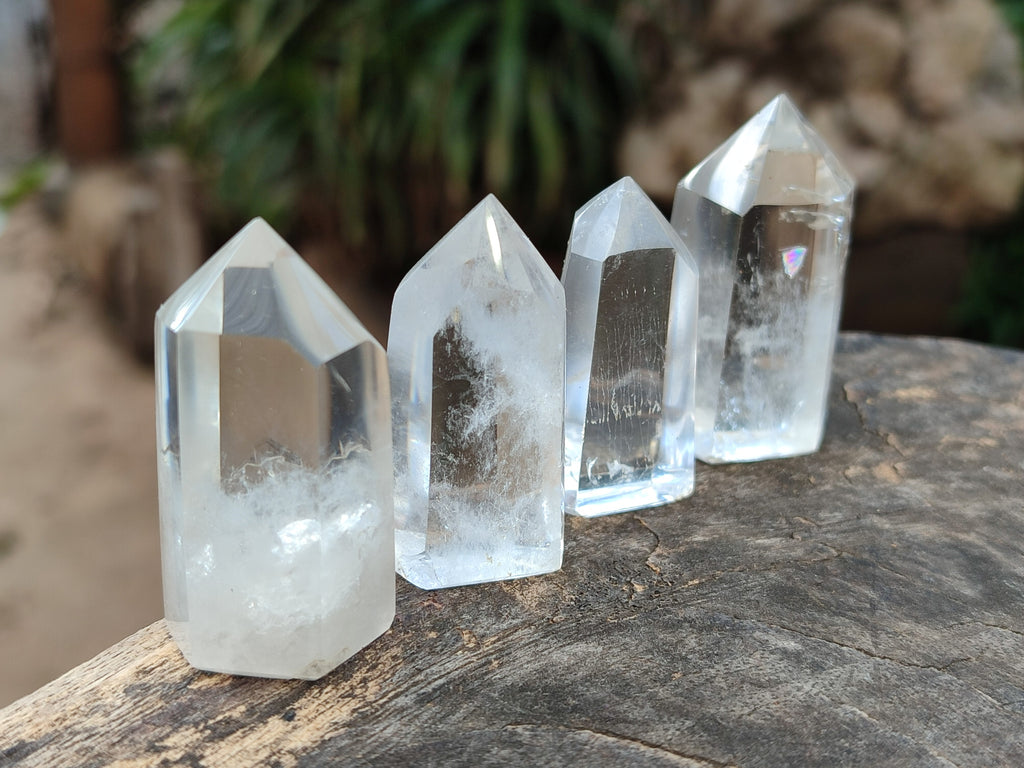Polished Clear Quartz Crystals x 12 From Madagascar - Toprock Gemstones and Minerals 