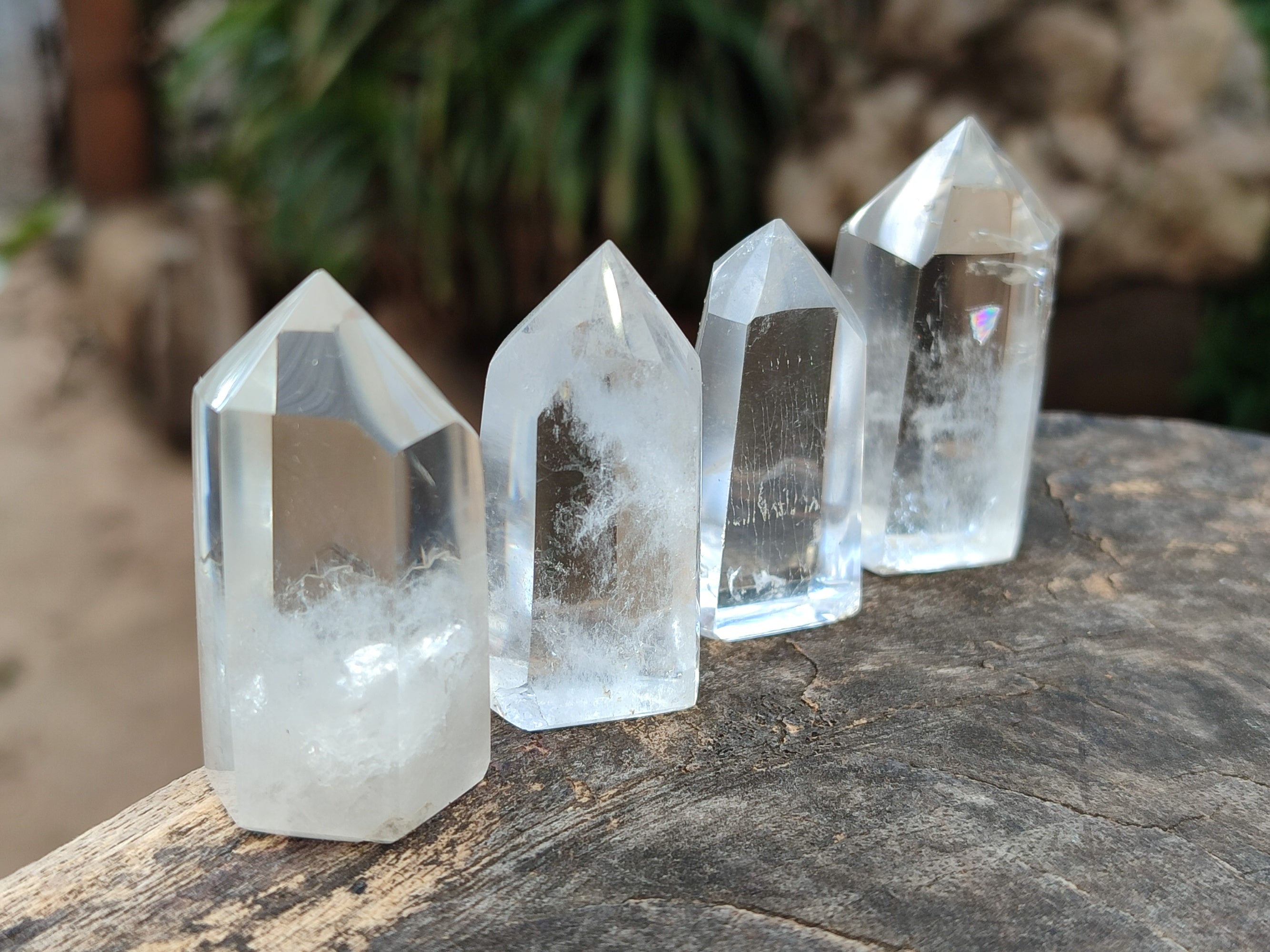 Polished Clear Quartz Crystals x 12 From Madagascar - Toprock Gemstones and Minerals 