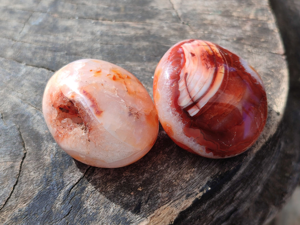 Polished Carnelian Palm Stones x 12 From Madagascar - Toprock Gemstones and Minerals 