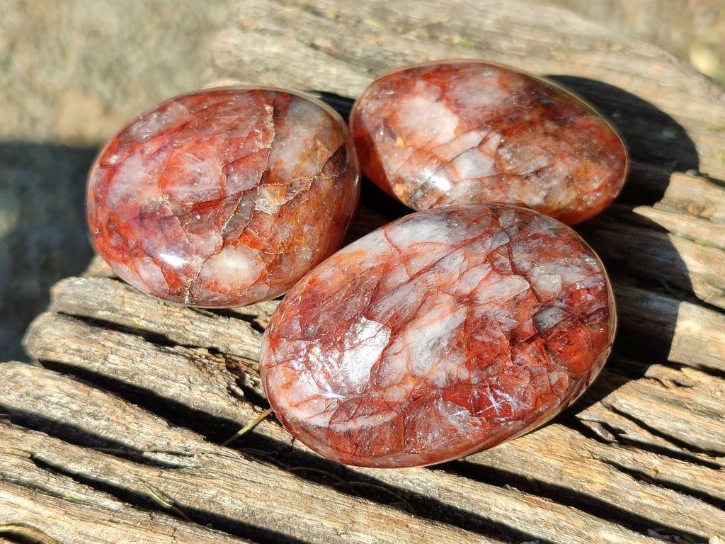 Polished Red Hematoid Quartz Palm Stones x 20 From Ambatondrazaka, Madagascar - Toprock Gemstones and Minerals 