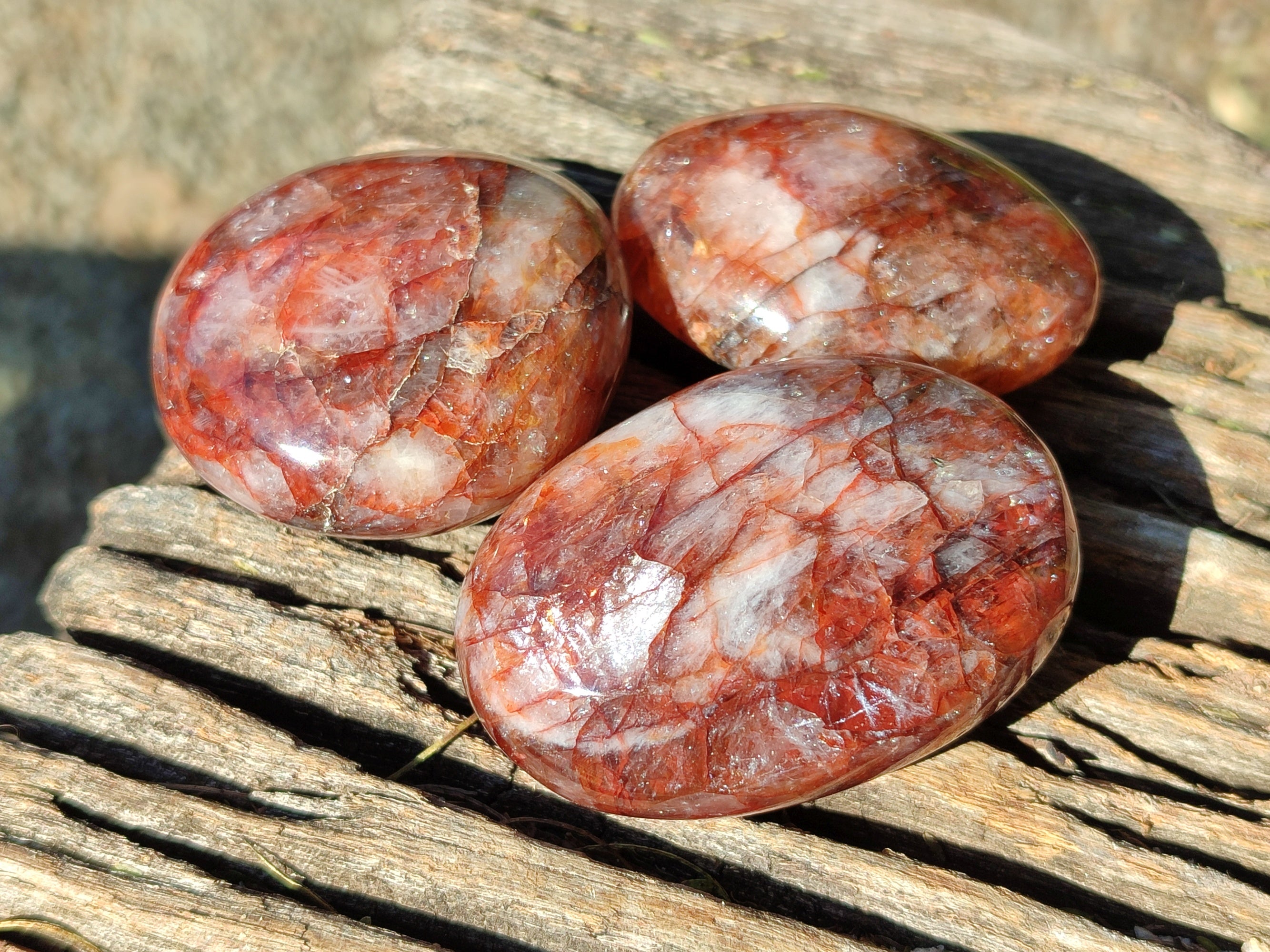 Polished Red Hematoid Quartz Palm Stones x 20 From Ambatondrazaka, Madagascar - Toprock Gemstones and Minerals 