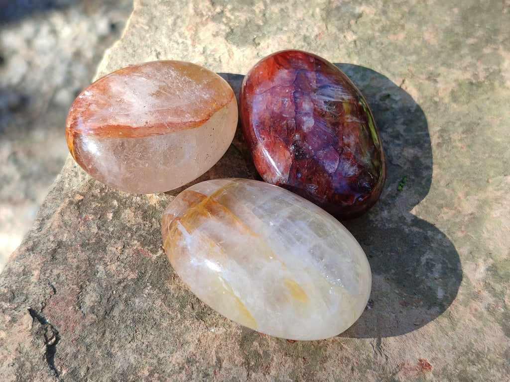 Polished Red Hematoid Quartz Palm Stones x 20 From Ambatondrazaka, Madagascar - Toprock Gemstones and Minerals 