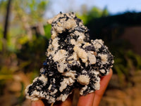Natural Schorl Black Tourmaline on Orthoclase Matrix with a dash of Hyalite Opal x 6 From Erongo, Namibia - Toprock Gemstones and Minerals 