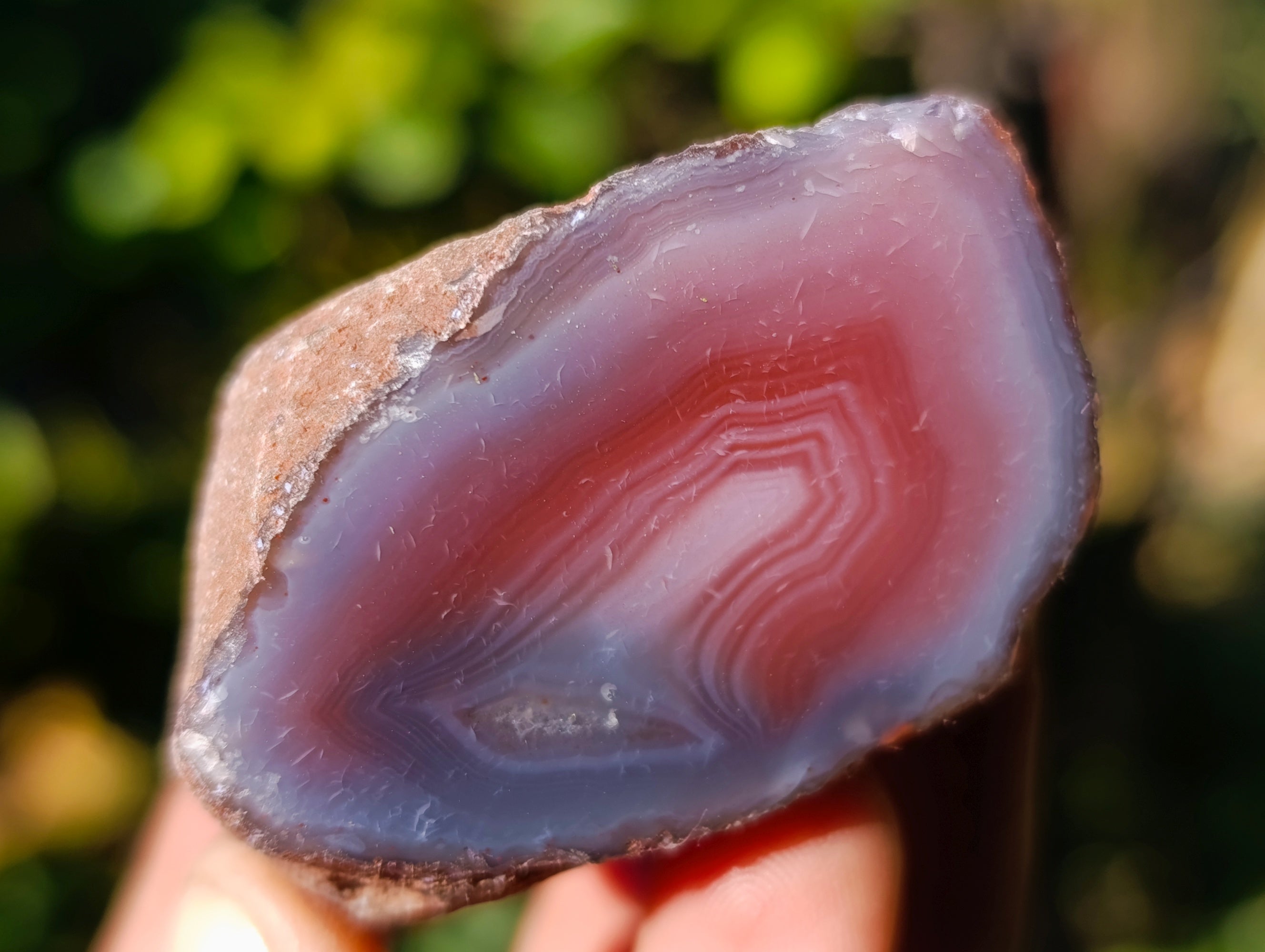 Polished On One Side Red Sashe River Agate Nodules x 35 From Zimbabwe - Toprock Gemstones and Minerals 