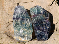 Natural Watermelon Fluorite Cobbed Specimens x 12 From Uis, Namibia - Toprock Gemstones and Minerals 