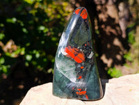 Polished Bloodstone Standing Free Forms x 3 From Swaziland
