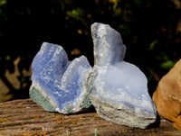 Natural Blue Lace Agate Geode Specimens x 6 From Nsanje, Malawi