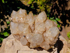 Natural Phantom Cascading Smokey Quartz Cluster x 1 From Luena, Congo - Toprock Gemstones and Minerals 