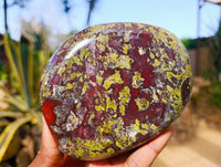 Polished Bloodstone Standing Free Forms x 2 From Swaziland