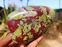 Polished Bloodstone Standing Free Forms x 2 From Swaziland