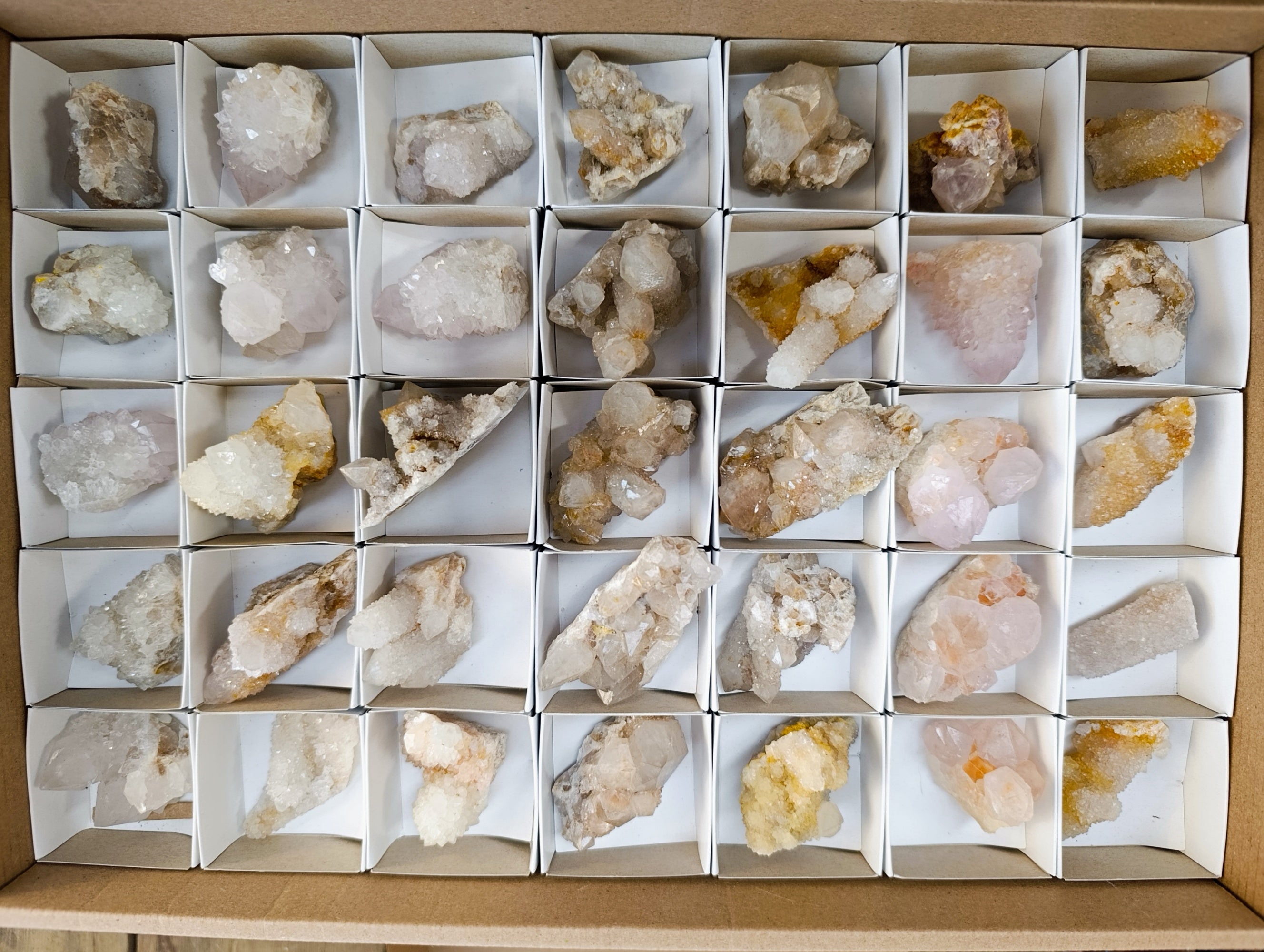 Natural Spirit Quartz Crystals x 35 From Boekenhouthoek, South Africa - Toprock Gemstones and Minerals 