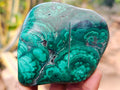 Polished Flower Banded Malachite Free Forms x 4 From Congo - Toprock Gemstones and Minerals 