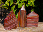 Polished Banded Tiger Iron Points x 3 From Northern Cape, South Africa - Toprock Gemstones and Minerals 