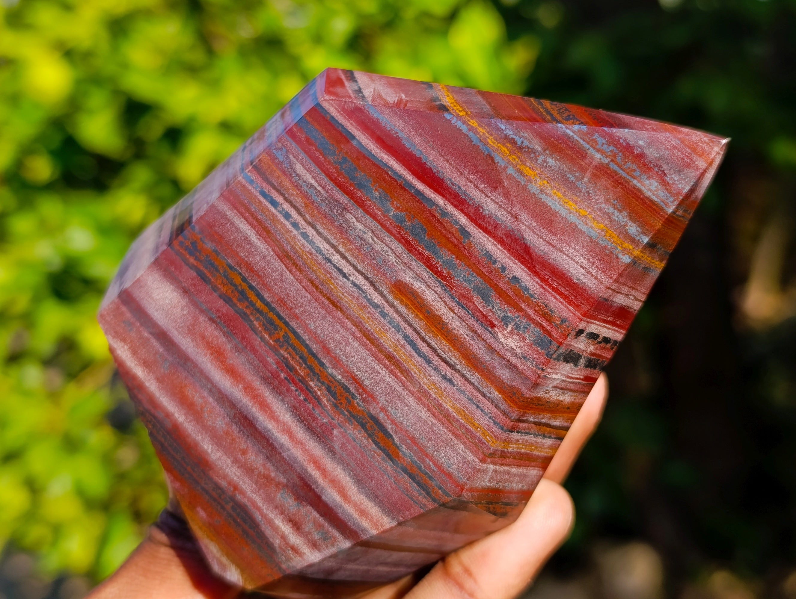 Polished Banded Tiger Iron Points x 3 From Northern Cape, South Africa - Toprock Gemstones and Minerals 