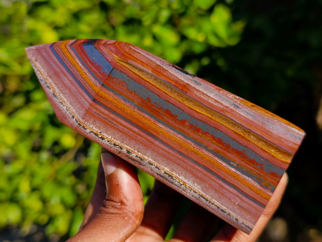 Polished Banded Tiger Iron Points x 3 From Northern Cape, South Africa - Toprock Gemstones and Minerals 