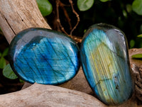 Polished Labradorite Palm Stones x 24 From Tulear, Madagascar - Toprock Gemstones and Minerals 