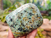 Polished "African Turquoise" Chrysocolla Standing Free Forms x 2 From South Africa - Toprock Gemstones and Minerals 
